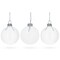 Set of 3 Clear - Blown Glass Ball Ornament 3.05 Inches (78 mm)